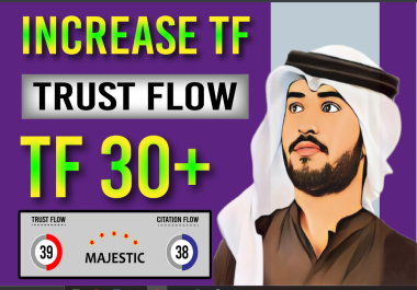 Increase TF 30 plus Majestic trust flow Safe and Guaranteed