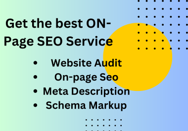 I'll do complete On-page Seo for your website