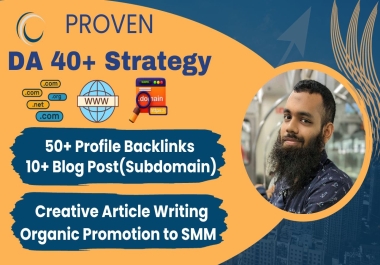 Increase Your DA 40+ White Hat Link Building SEO