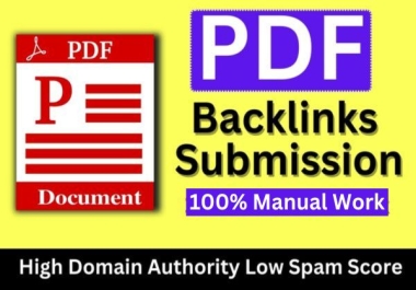 70 PDF submission/share high DA,  PA,  site permanent backlinks Service