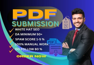 I will manually provide 100 PDF submission SEO backlinks on high authority websites.