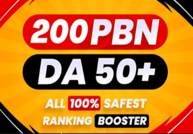 Get 200 High quality DA 50 to 70 SEO dofollow Contextual Super Strong Backlinks