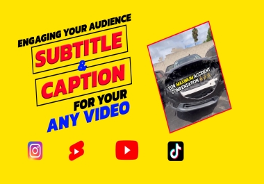 I will add professional synced captions to your video