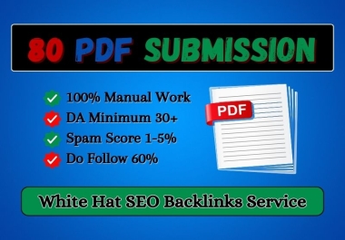 I will manually provide Top 80 PDF Submission on High DA Websites
