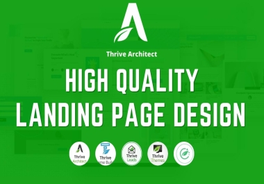 Design wordpress landing page using thrive architect,  thrive themes builder