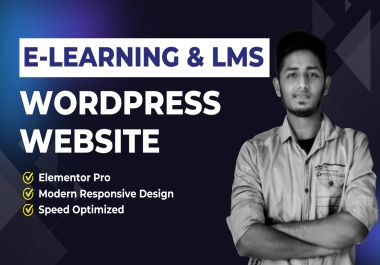 Build elearning website,  lms website using learndash,  buddyboss,  tutor lms