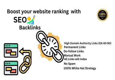 create mix backlink da 40 to 90 and indexing