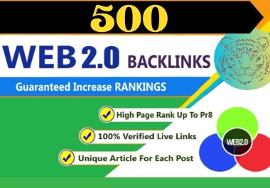 High Authority Web 2.0 Backlinks Lifetime Permanent Guarantee Links