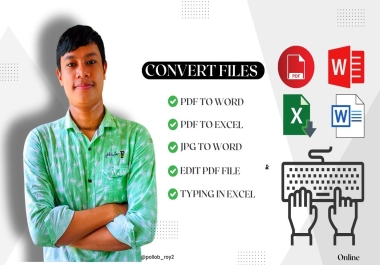 I will pdf to word,  convert scanned pdf to word and excel