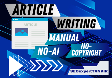 Best article writing,  1200+ words-No copyright-No AI with the best keywords
