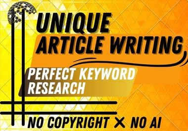 Best article writing,  1200+ words-No copyright-No AI