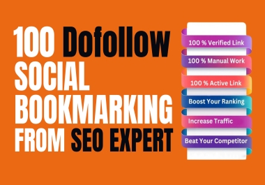 Live 100 Unique Domain Dofollow Bookmarking Backlinks
