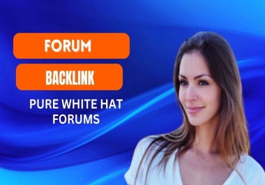 I will make high quality forum and contextual backlinks manually.