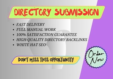 Manually 175+ Niche relevant HQ Directory Submissions Backlinks for Local SEO