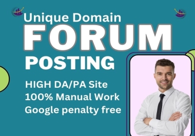 I will manually provide 80 unique domain forum posting Backlinks