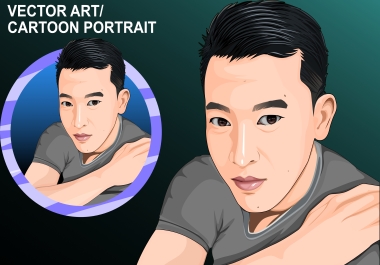 I will draw your face into a cartoon portrait