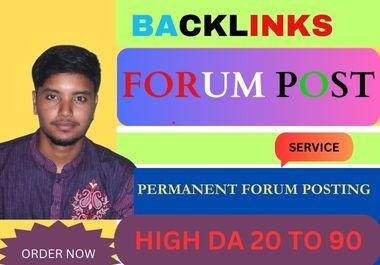 I will do high da pa 20 forum posting SEO backlinks