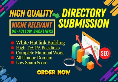 Get Manually 300 High Quality Directory Submission SEO Backlinks, Niche Relevant