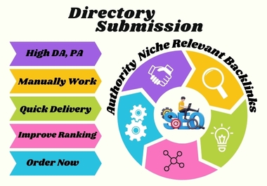 Manually 160 HQ directory submission Backlinks,  Niche Relevant