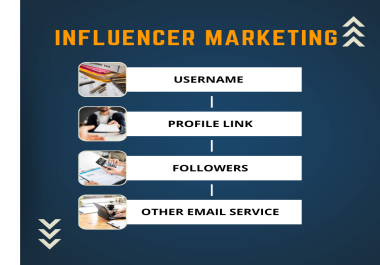 I Will Find Top 10 Targeted Influencer For Your Niche