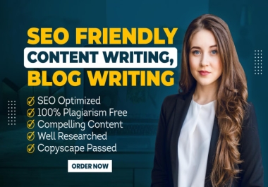 I will write high quality SEO articles and blog posts with images in 12 hours