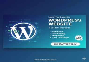 Build a fully responsive SEO optimized wordpress website of any type -2025 standard Quality