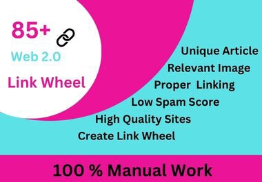 I will do 85 Quality Web 2 Link Wheel Backlinks on High DA Website