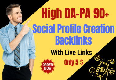 I will do top 25 high authority profile backlink on high DA PA site