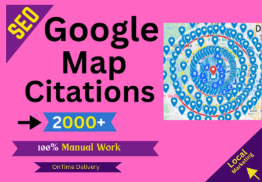 I will create 2000 google map citations for GMB ranking and local SEO
