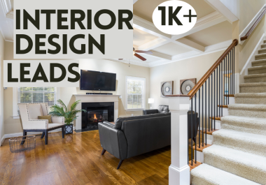 You will get 1000+ interior design email leads
