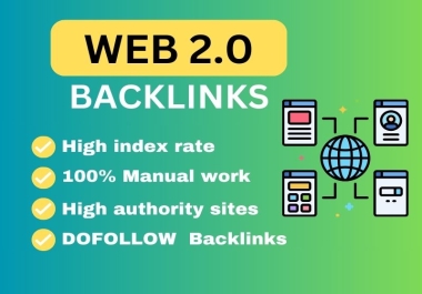 I will provide 100 high authority Web 2 0 backlinks