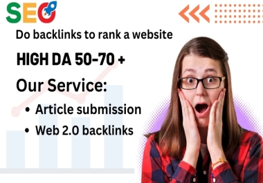 High DA Article Submission and Web 2.0 backlink
