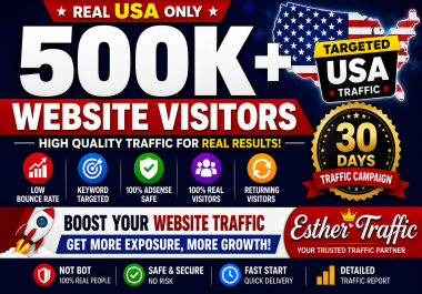 500,000+ Real UK USA Website Traffic Service