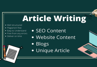 I will write SEO blogs and articles within 24 hours