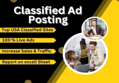 I will manually do 60 classified ads posting for all country
