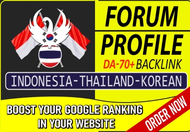 7000 forum profile thailand korea thai indonesia SEO backlinks,  link building