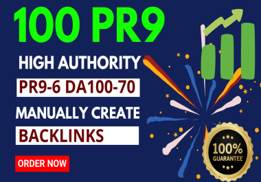 I will do 100 High Quality PR9 DA 100-70 SEO Profile Backlinks