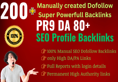 I will do 200 pr9 high authority dofollow SEO backlinks link building