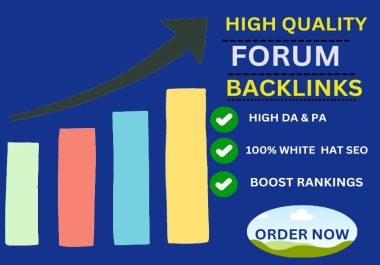 I offer a manual forum posting service that includes unique domain backlinks.