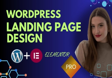 I will wordpress landing page design or elementor landing page