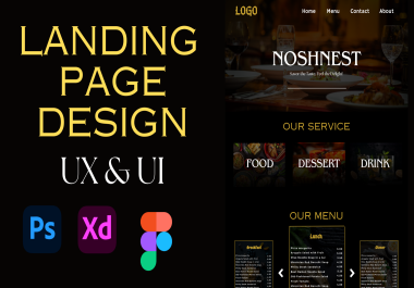 I will design a unique and modern UI UX landing page for website ou mobile application
