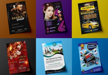 I can design attractive advertising posters for your business and work