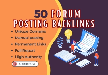 I will Manually do 50 Forum Posting backlinks to boost ranking