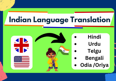I will translate your document from various languages to indian language
