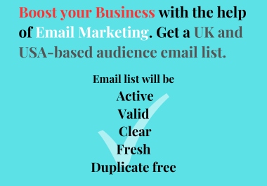 I will deliver 4000 USA fresh and valid Email list for email marketing