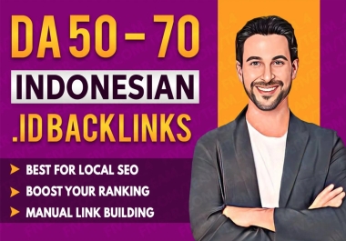 Powerful 20 High DR 40+ DA 35+. ID Indonesian Contextual Dofollow  Backlinks