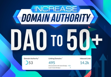 Guaranteed Increase Your Domain Authority MOZ DA 50+ Plus White  Hat  SEO  Method