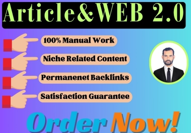 Build 200 Permanent Article And Web2.0 SEO Backlinks In High Authority