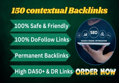 I will manually do 150 Unique high authority dofollow SEO backlinks