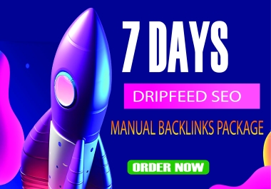 Ranking Booster Powerful Weekly 7 Days DripFeed SEO Package Backlinks Manual Sites